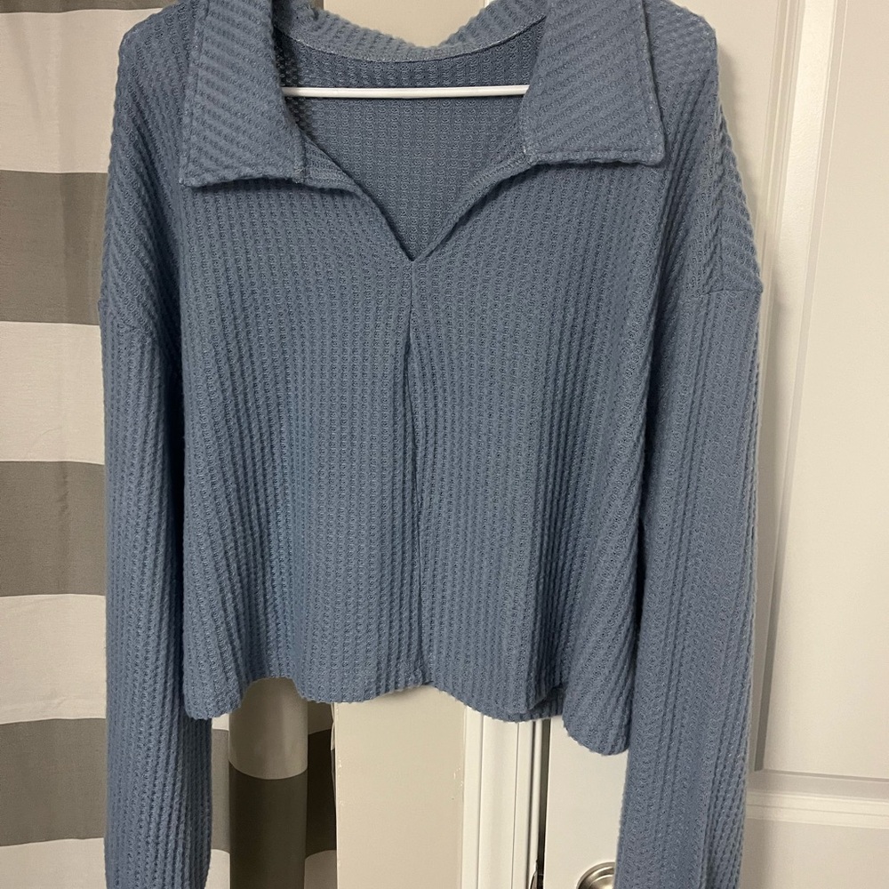 Cozy Blue Knit Sweater